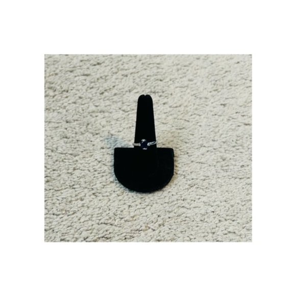 Silver Plated Blue Gemstone Ring. NWOT - Picture 2 of 4